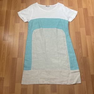 Sartoria Delle Sirone Linen Multicolor Beautiful Dress Women XXL Made in Italy